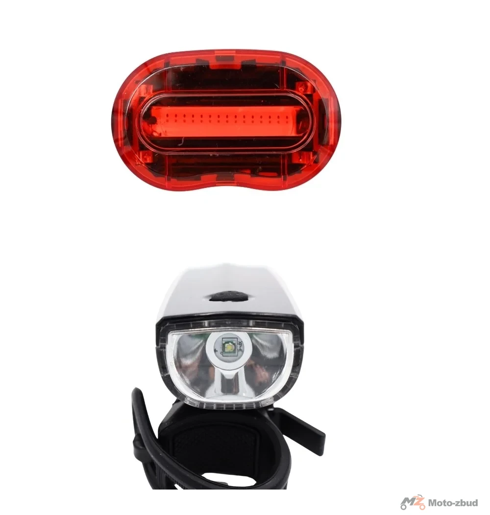 Lampa oświetlenie rowerowe LED przód + tył — ujęcie 2
