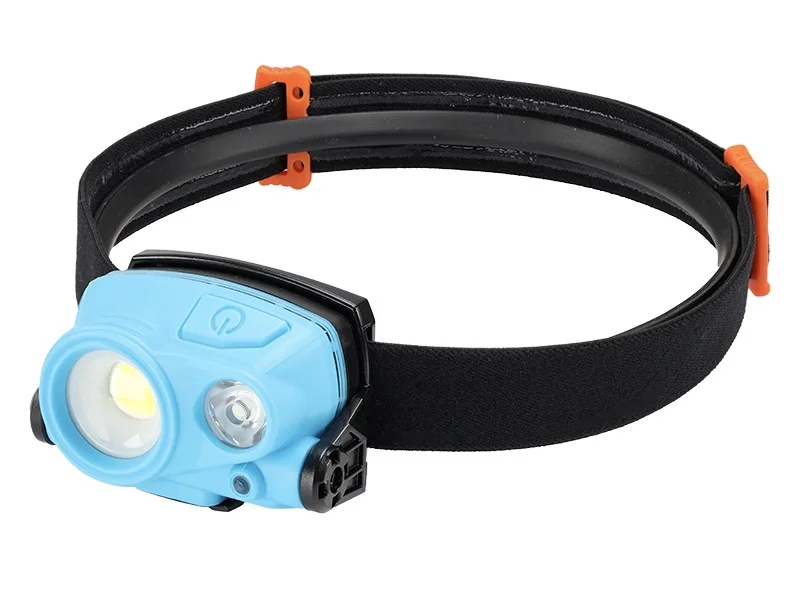 Lampa czołowa 3w cob led 400 lm + 2w smd led 200 lm akumulatorowa — ujęcie 4