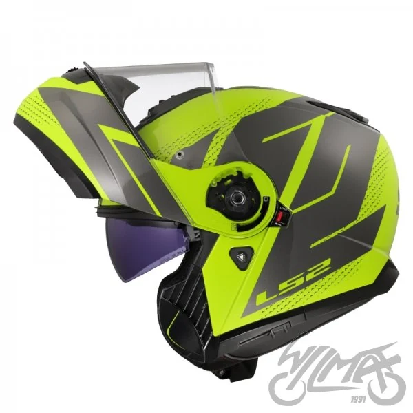 Kask szczękowy LS2 FF908 Strobe II Code Hi-Vis Yel. Grey — M — ujęcie 3