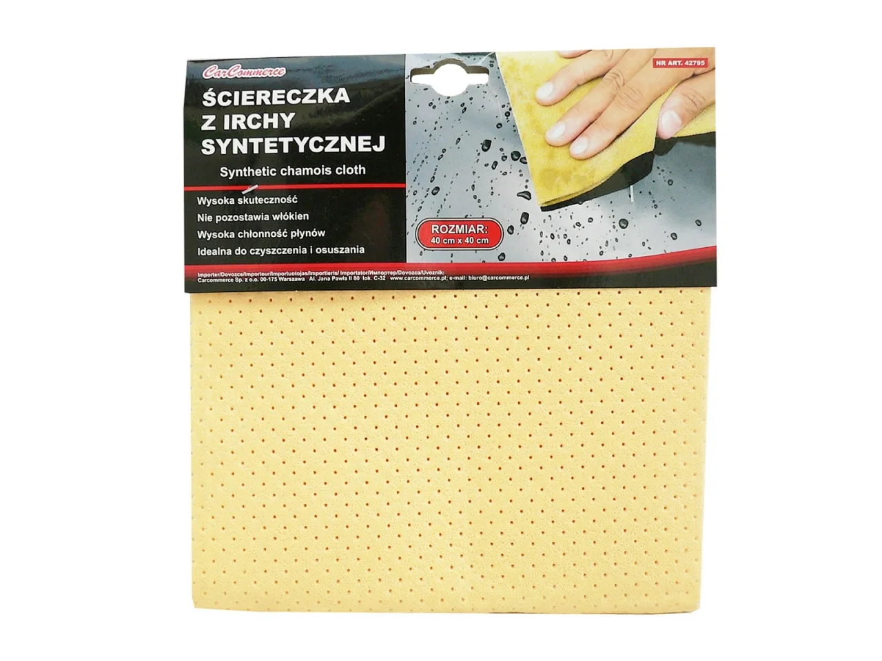 Ścierka ircha syntetyczna 40x40cm perforowana — ujęcie 2