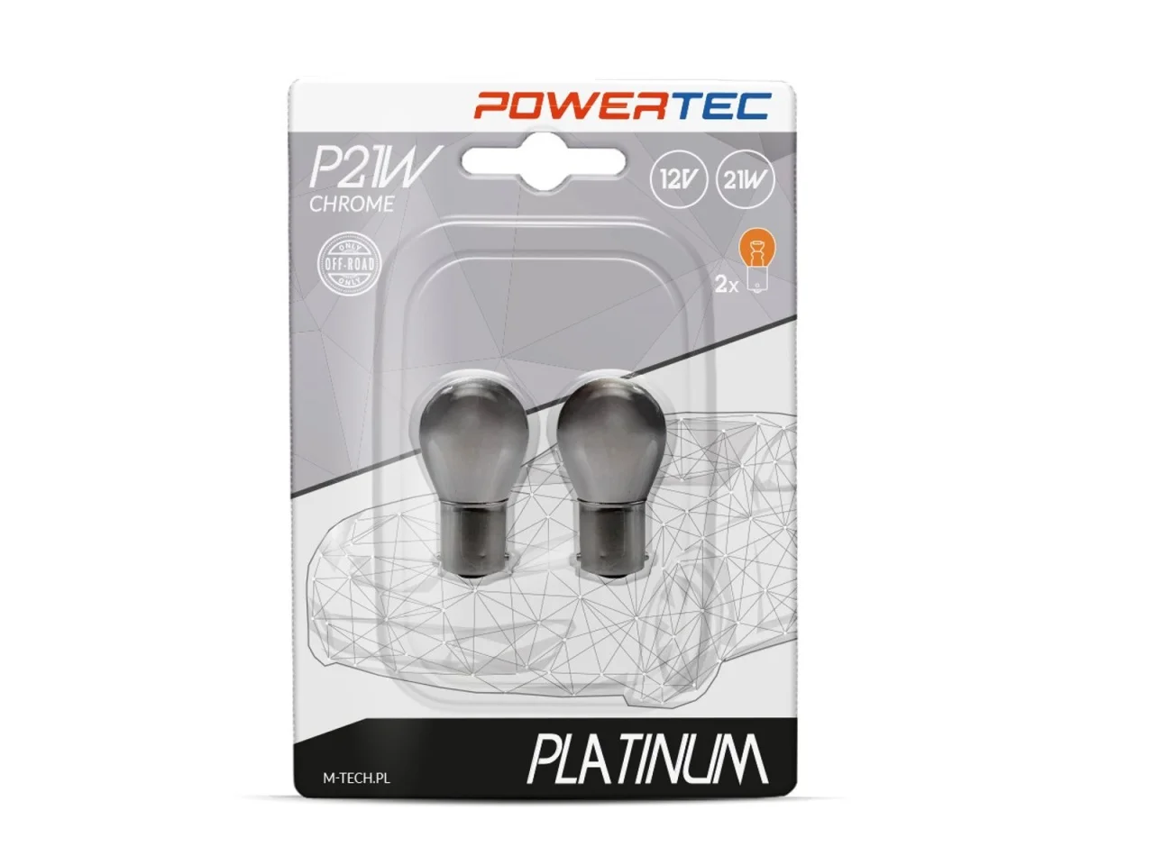 Żarówka BA15s 12V 21W PowerTec CHROME / AMBER (2szt.) — ujęcie 2