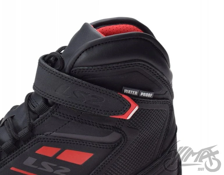 Buty motocyklowe LS2 Garra WP — czarno-czerwone, rozmiar 47 — ujęcie 5