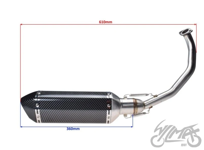 Tłumik + kolanko 125 GY6 4T — Jonway Adventure 125 — ujęcie 2