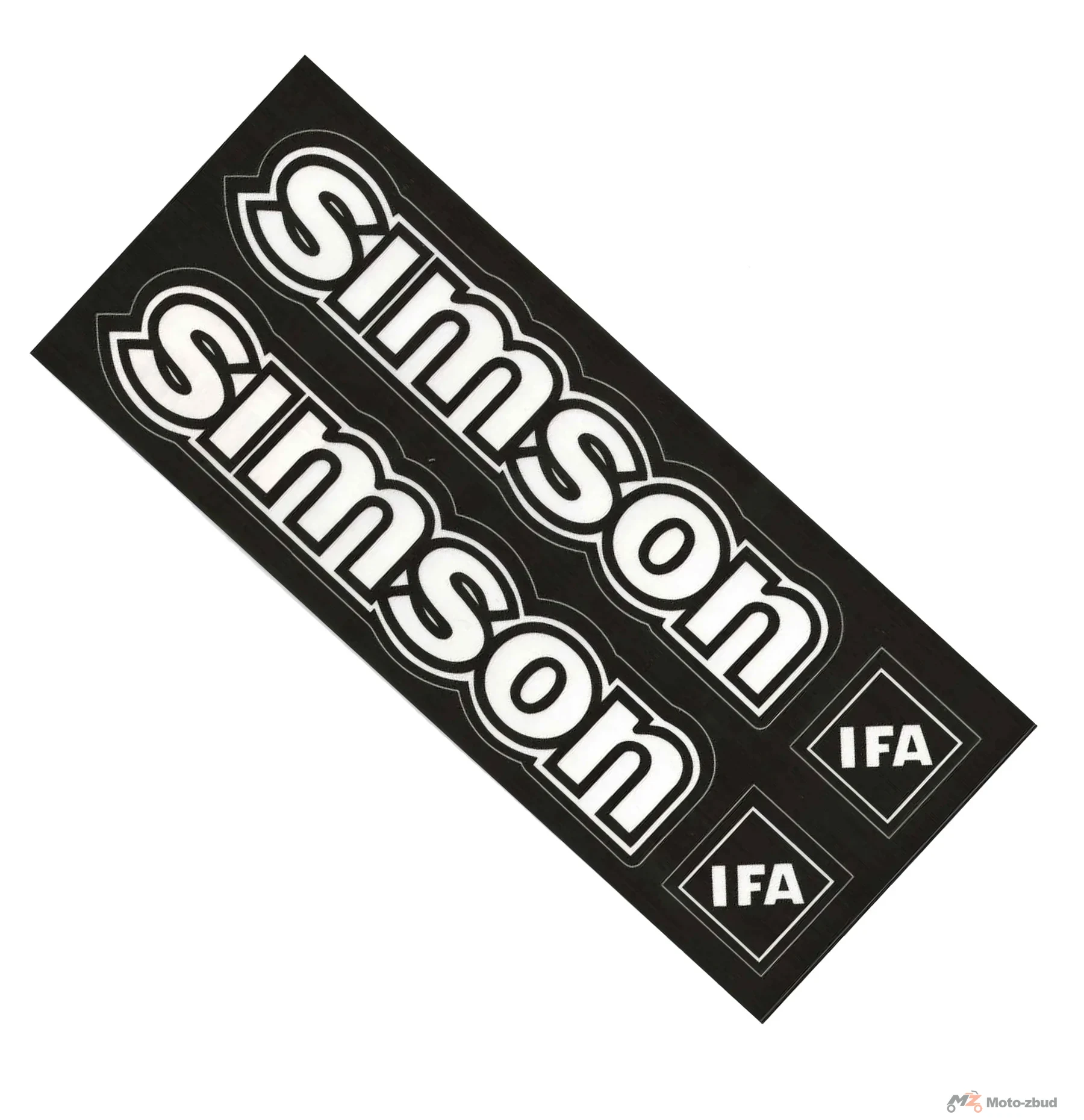 Naklejka Simson zbiornika S50 IFA czarna / transparentna ciemna premium kpl.