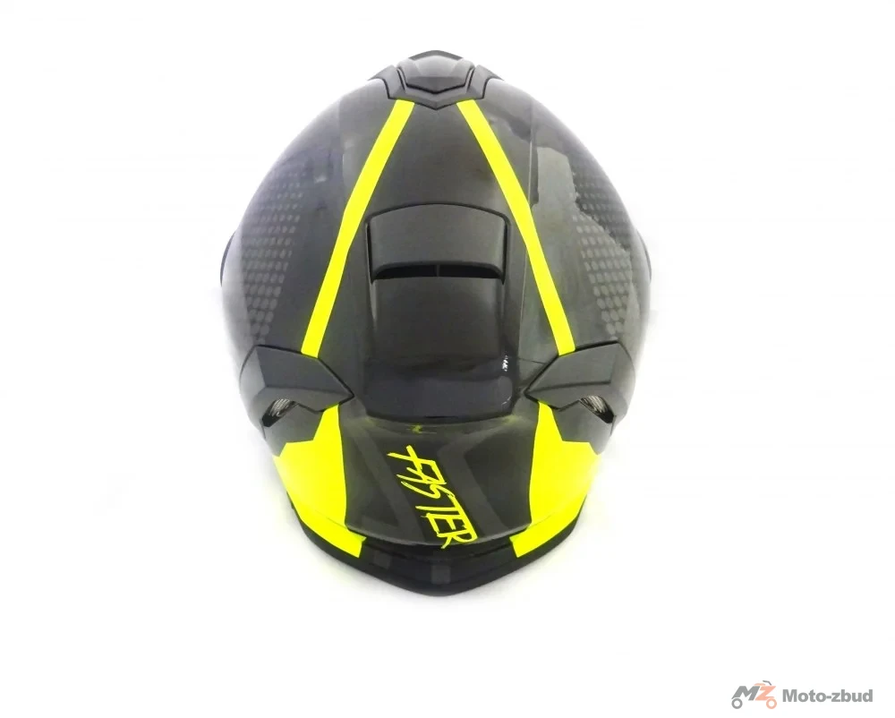 Kask VCAN model V151 faster neon yellow integralny czarno-żółty S — ujęcie 4
