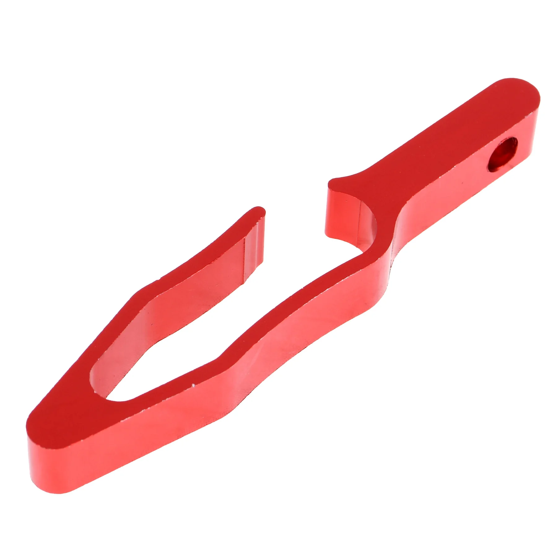 Uchwyt linek / przewodu hamulcowego uniwersalny aluminium CNC anoda czerwony V2 Racing Force — ujęcie 1
