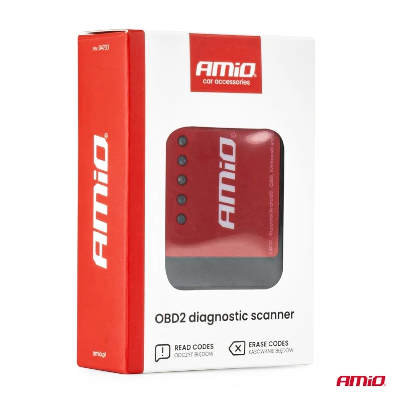 Skaner tester interfejs diagnostyczny OBD2 BT XL AMIO — ujęcie 2