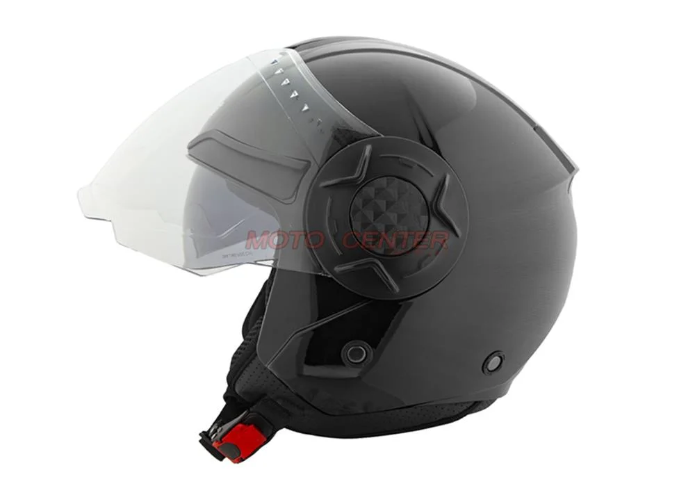 Kask motocyklowy otwarty z blendą City-Bike YA-665 czarny połysk rozmiar XS Homologacja ECE 22.06 — ujęcie 2