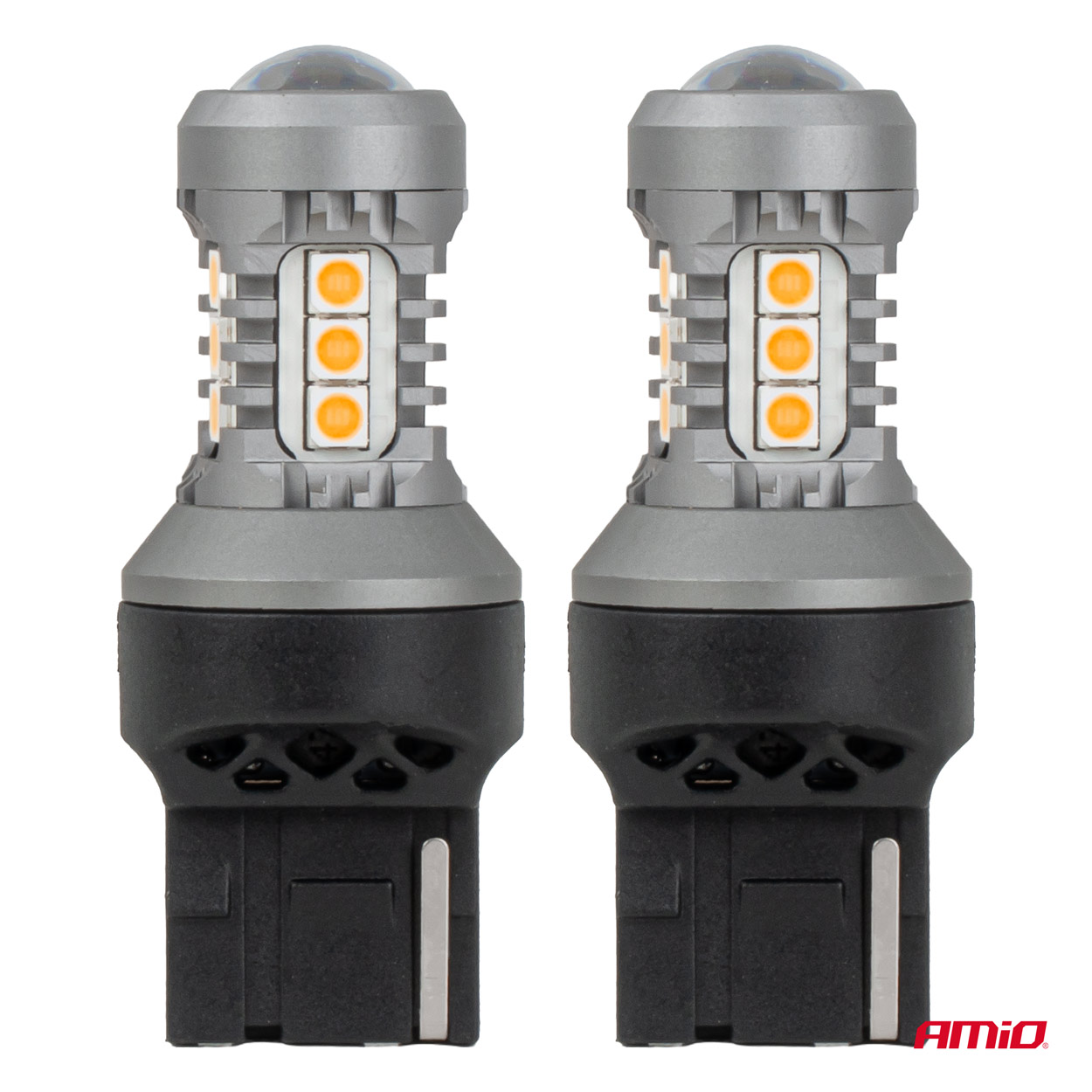 Żarówki LED STANDARD 7440 WY21W 3030 15SMD pomarańczowe 12 V 24 V — ujęcie 2