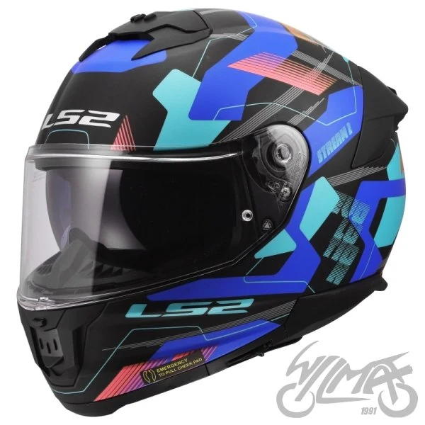 Kask LS2 FF808 Stream II Mika Black Blue — rozmiar L — ujęcie 1
