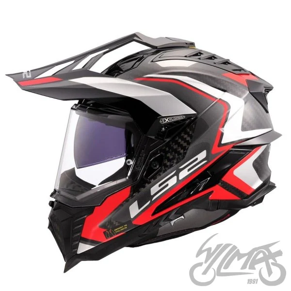 Kask LS2 MX701 Explorer C Frontier II Red — rozmiar M — ujęcie 2