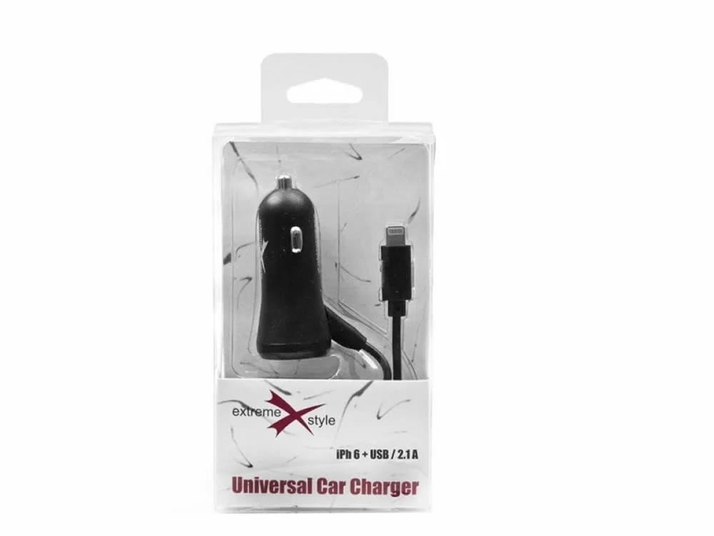 Ładowarka samochodowa eXtreme Apple Lightning 2100mA iPhone 5 6 7 SE + USB — ujęcie 2