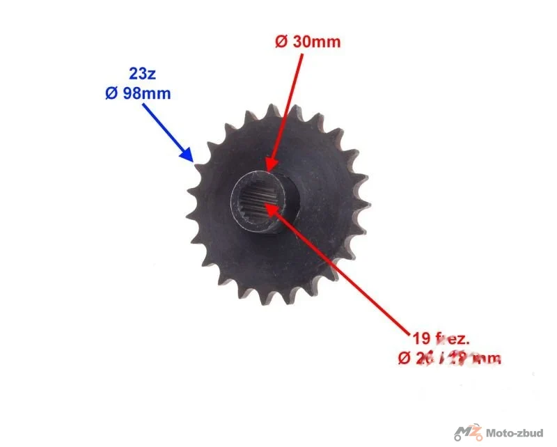 Zębatka przód zdawcza 23z 428H do Shineray ATV150 — ujęcie 3