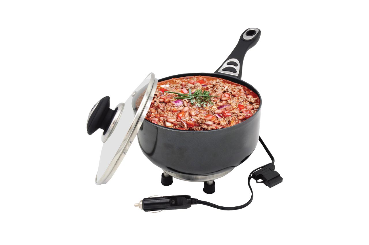 Rondel garnek elektryczny z pokrywką do samochodu 18 cm x 8 cm 150 W 12 V — ujęcie 4