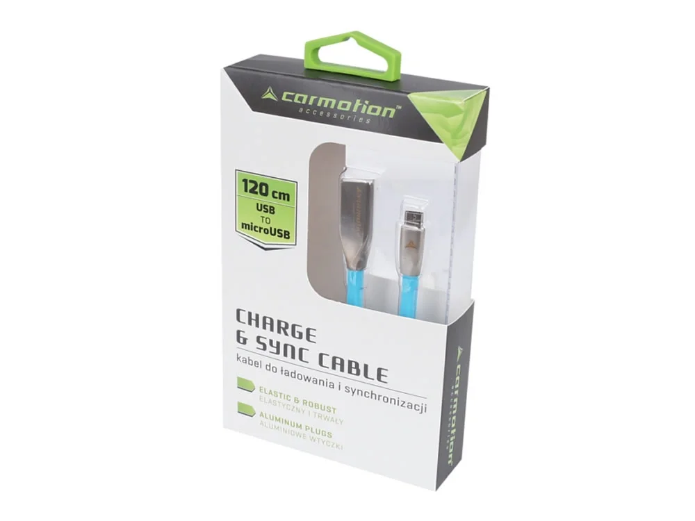 Kabel microUSB 120cm niebieski — ujęcie 2