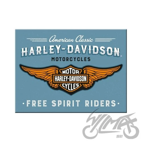 Magnes Harley-Davidson logo blue 14375