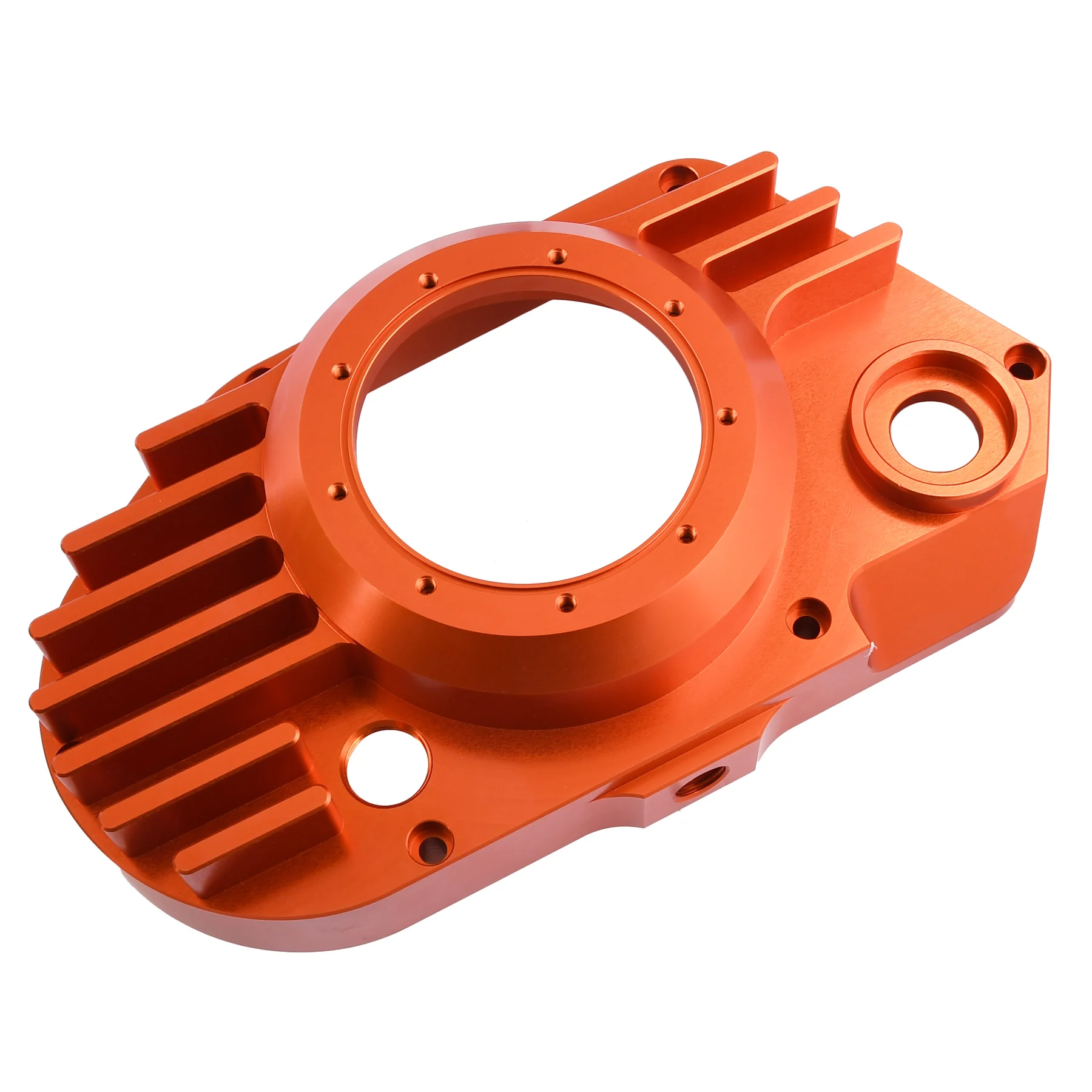 Pokrywa silnika Simson S51 SR50 lewa aluminium CNC clear pomarańczowa + śruby DPR Performance — ujęcie 2