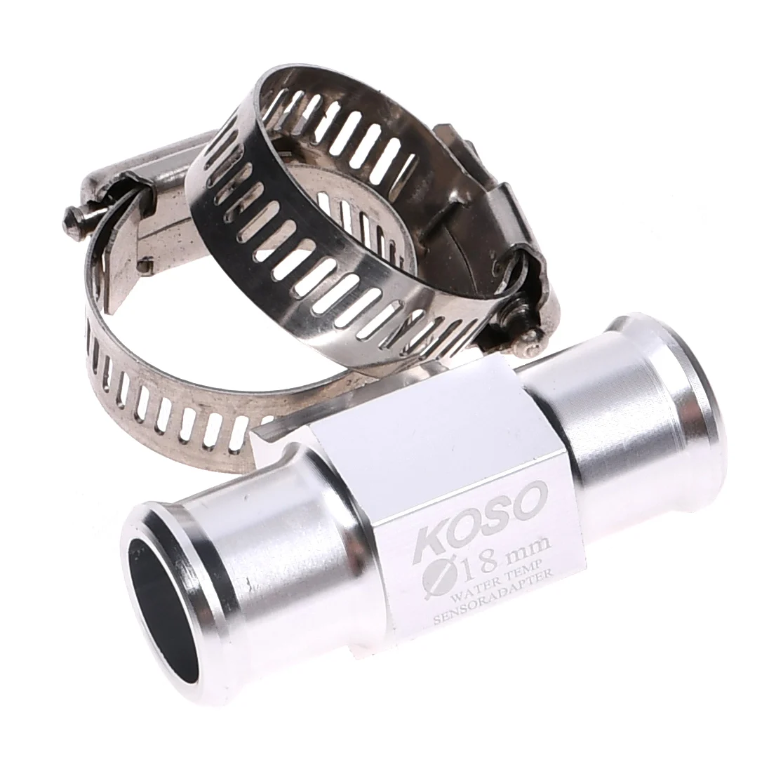 Adapter czujnika temperatury 1/8" 18 mm aluminium CNC srebrny — ujęcie 1
