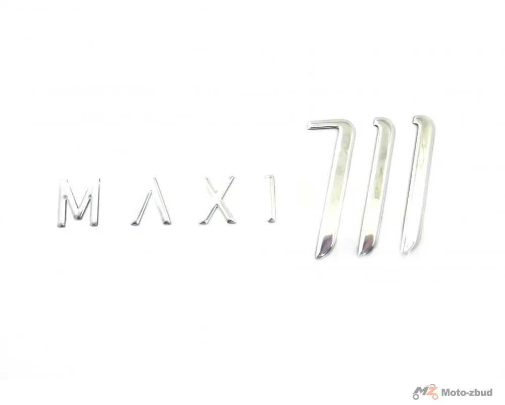 Junak 711 naklejka "maxi 711" osłony głównej ramy / siodła (3D) (chrom)