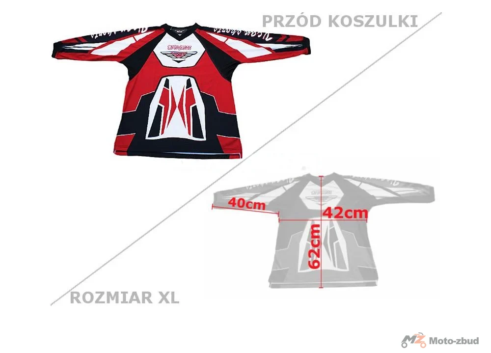 Bluza crossowa Dziecięca czerwona XL