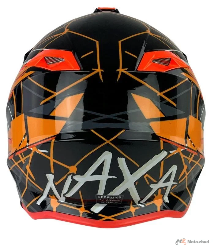 Kask crossowy Naxa C9 czarno pomarańczowy 2XL — ujęcie 2