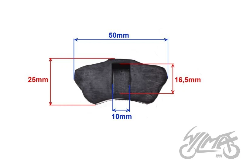 Guma zabieraka zębatki wzmocniona 51 × 21 mm — Czoper — ujęcie 2