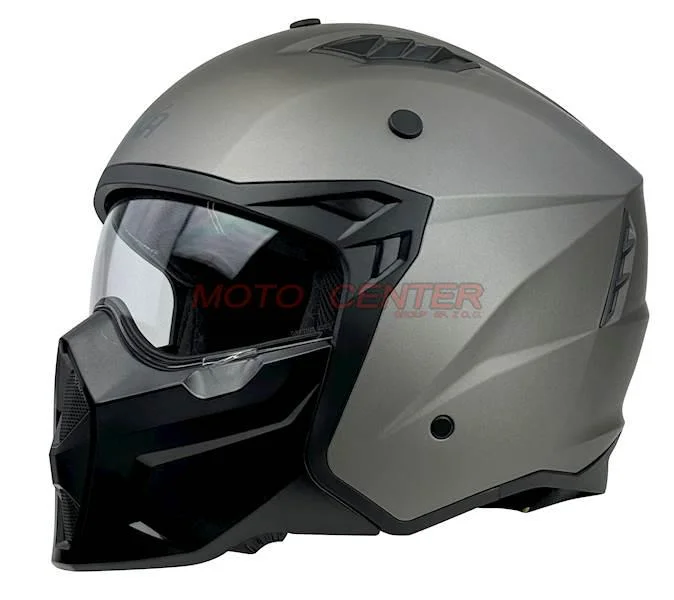 Kask Naxa zamknięty z wypinaną szczęką S31 czarny/titanium mat XXL — ujęcie 3