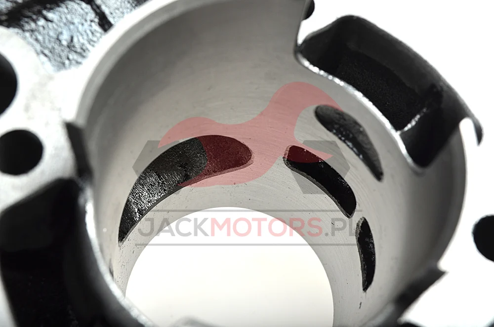 Cylinder malinka + tłok Barikit + porting 90 cm³ Minarelli AM6 LC · srebrny — ujęcie 5