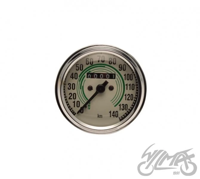 Licznik Jawa 250 350 okrągły 140 km/h biały — ujęcie 2