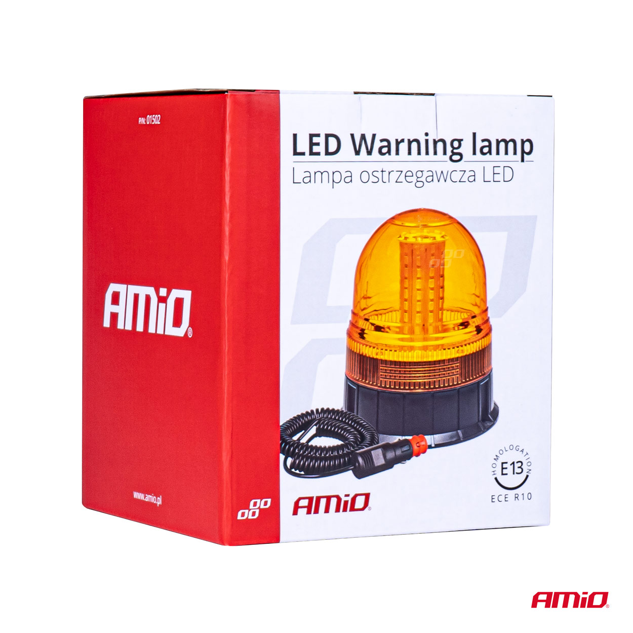 Lampa ostrzegawcza błyskowa kogut 80 LED magnes R10 12 V 24 V W09M — ujęcie 8