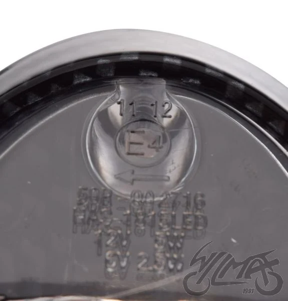 Kierunkowskaz MZ ES montowany w kierownicy carbon białe szkł — ujęcie 3