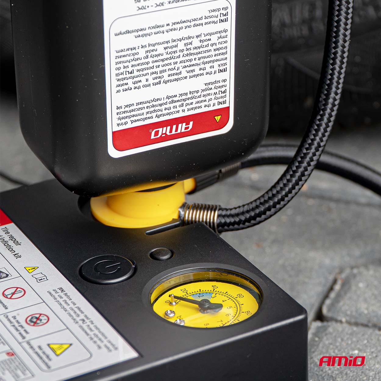 Zestaw naprawczy do opon z kompresorem 19mm 12V — ujęcie 4
