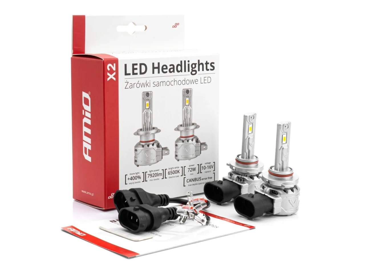 Żarówki samochodowe HB3 9005 LED X2 Series AMIO — ujęcie 3