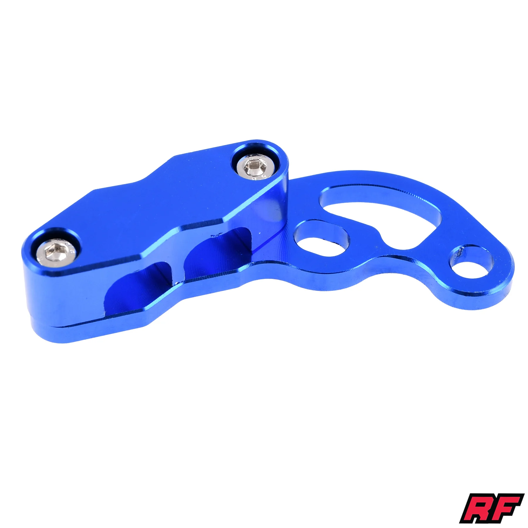 Uchwyt linek / przewodu hamulcowego uniwersalny aluminium CNC anoda niebieski V3 Racing Force — ujęcie 1