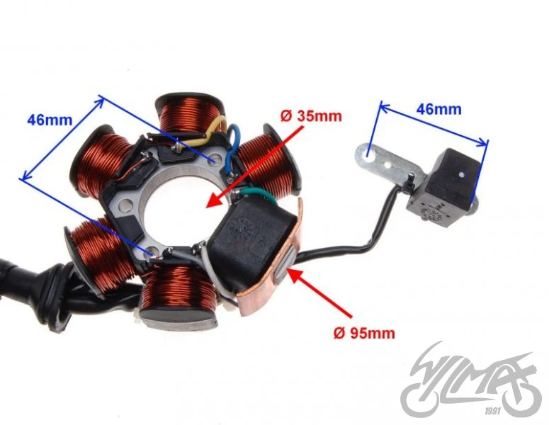 Stator 6 cewek do Piaggio Free — ujęcie 4