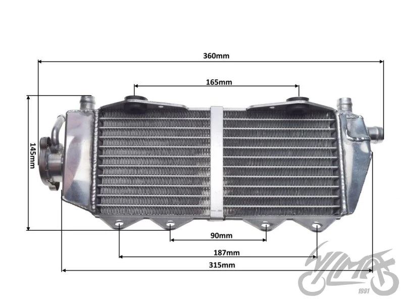Chłodnica cieczy do Yamahy YZ 250 / YZ 250X / YZ 250G — ujęcie 2