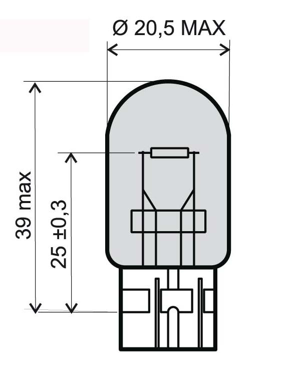 Żarówka całoszklana 12 V 12 V 21/5W Orange RMS 24 651 0445