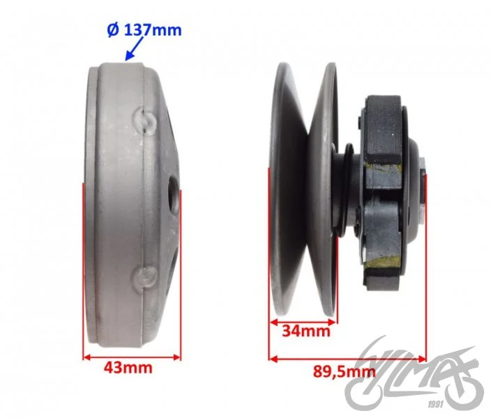 Sprzęgło tył — komplet. do Hondy SH125/150 — ujęcie 3