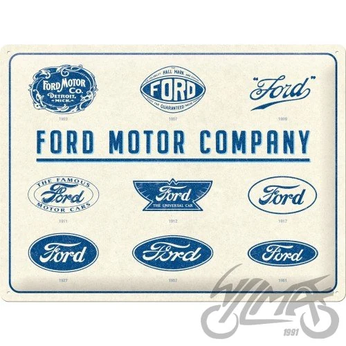 Tablica plakat 30 × 40 Ford logo evolution 23299