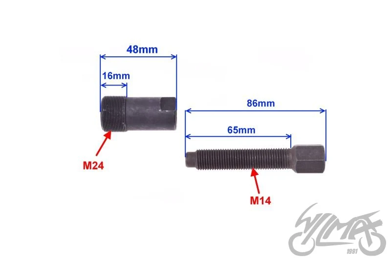 Ściągacz koła magnesowego CR-006 4T prawy gwint — ujęcie 2