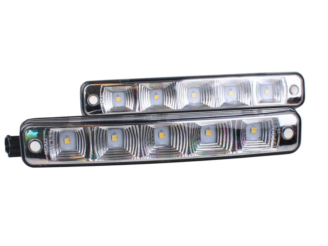 Lampy dzienne diodowe M-Tech 12V 5x OSRAM LED PROSTE — ujęcie 2