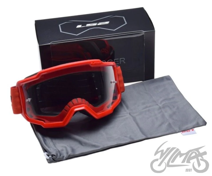 Gogle LS2 Charger czerwone clear visor