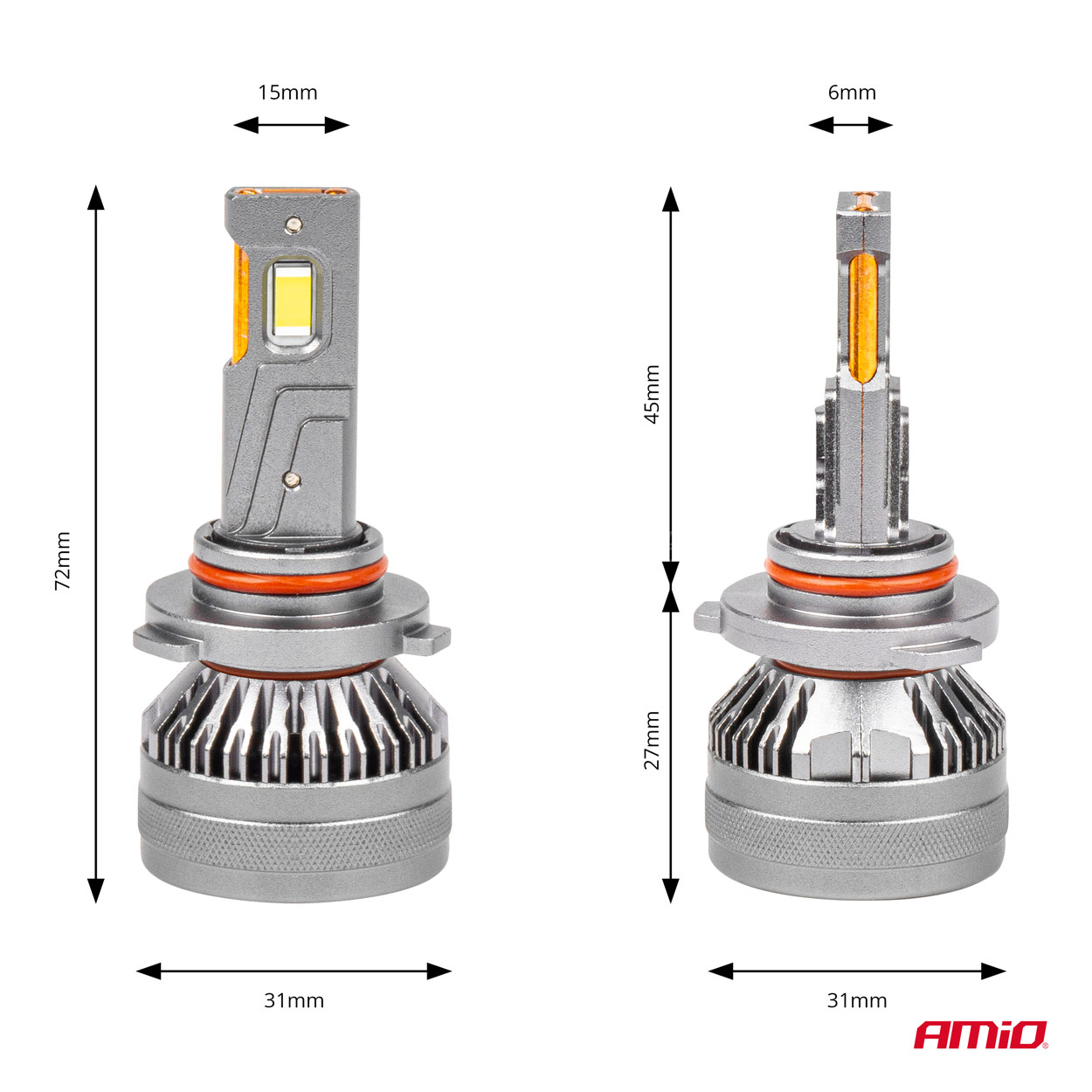 Żarówki samochodowe LED seria HP Full Canbus HB3 9005/HIR1 9011/H10 6500K — ujęcie 6