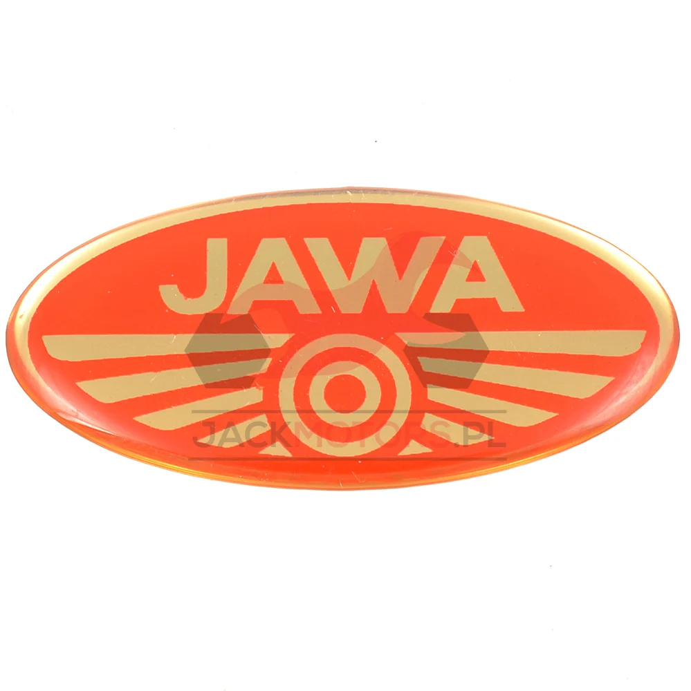 Naklejka emblemat Jawa 50 3D 36 × 18 mm PL — ujęcie 1