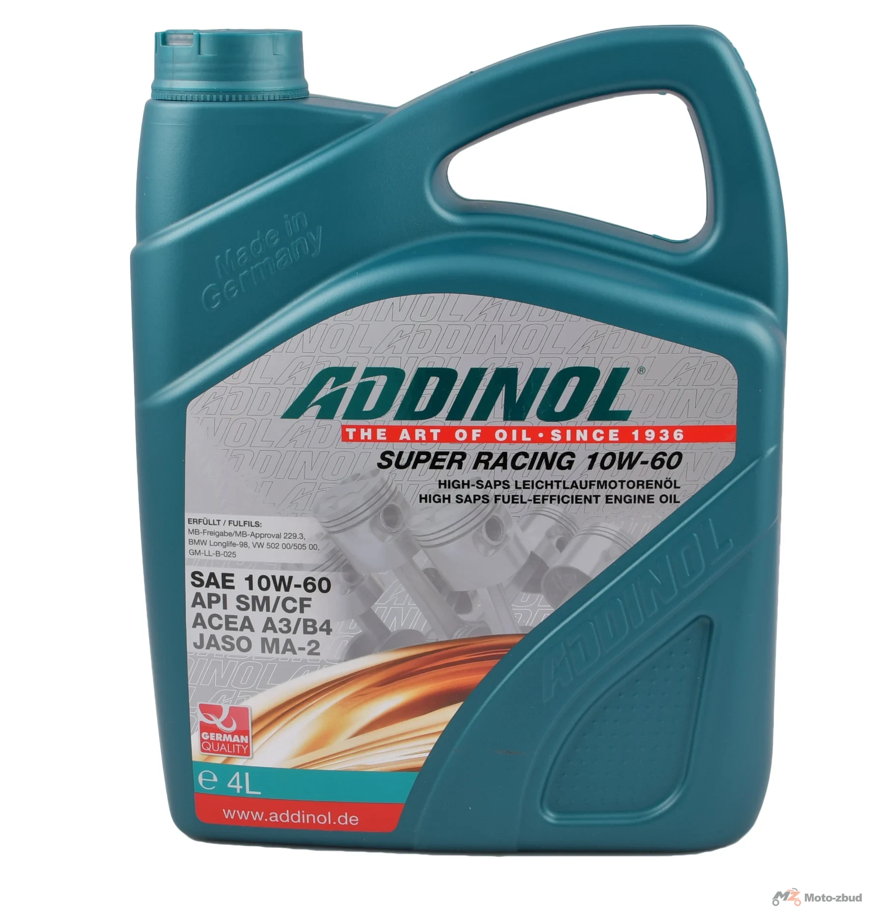 Olej silnikowy Addinol 10W60 super racing 4 l