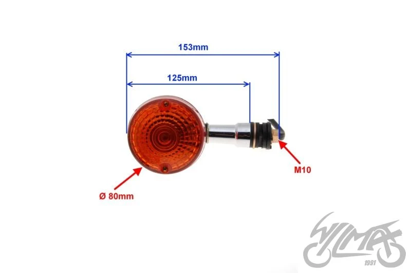 Kierunkowskaz przedni do Suzuki GN 125, chrom — komplet SGN2461 — ujęcie 2