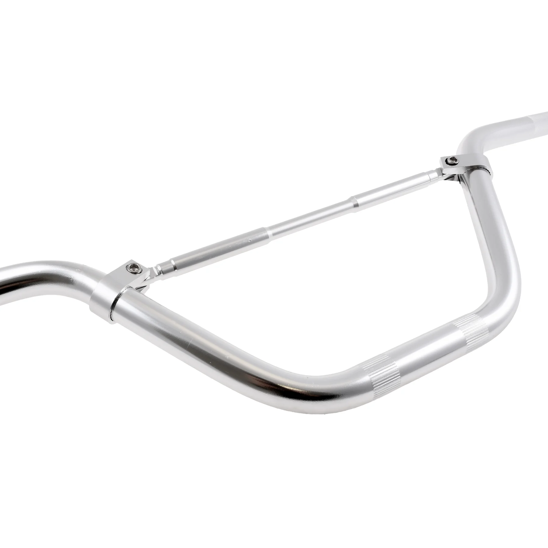 Kierownica cross Replika srebrna wysoka 22 mm — ujęcie 2