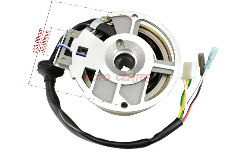 Stator+magneto 7 cewek 5 przewodów 50 cm³ skuter 2T Keeway CPI, Yamaha Jog (3-PIN+2) (12-16 mm) — ujęcie 6
