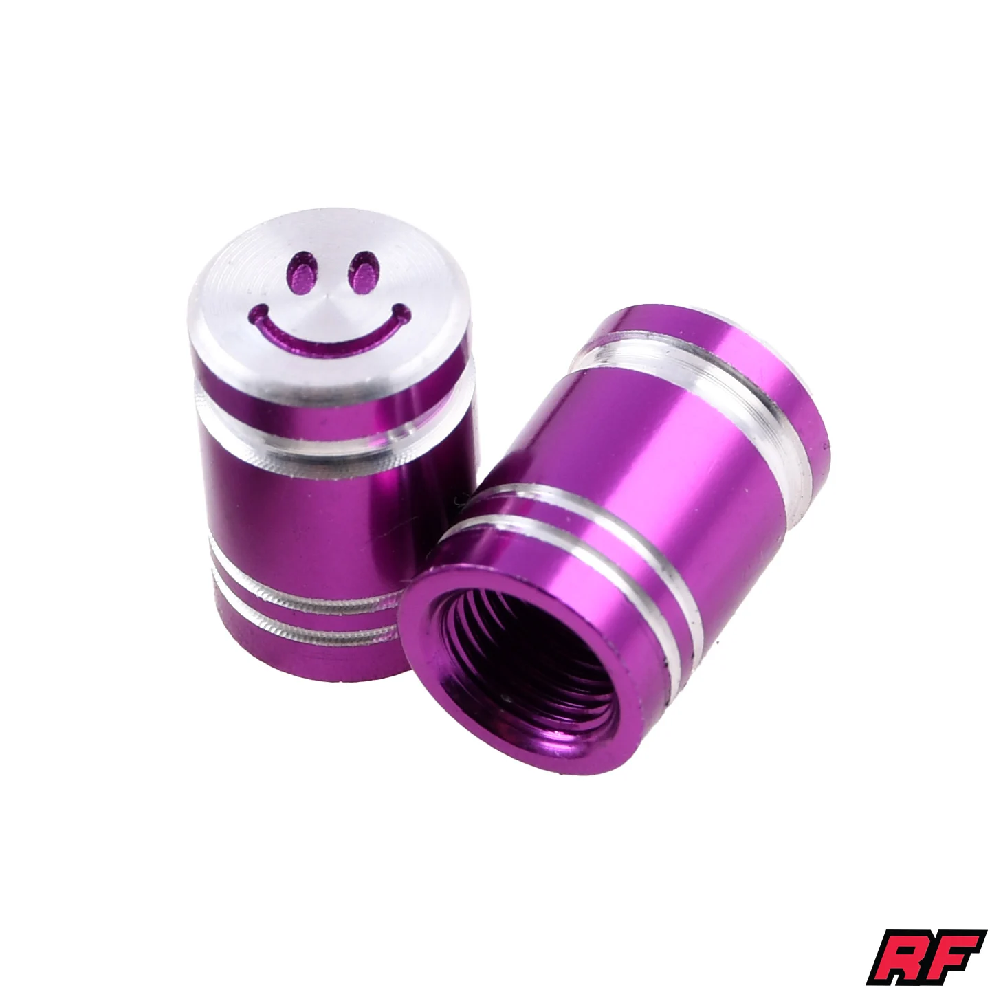 Nakrętka wentyla Racing Force smile fioletowa 2szt — ujęcie 1