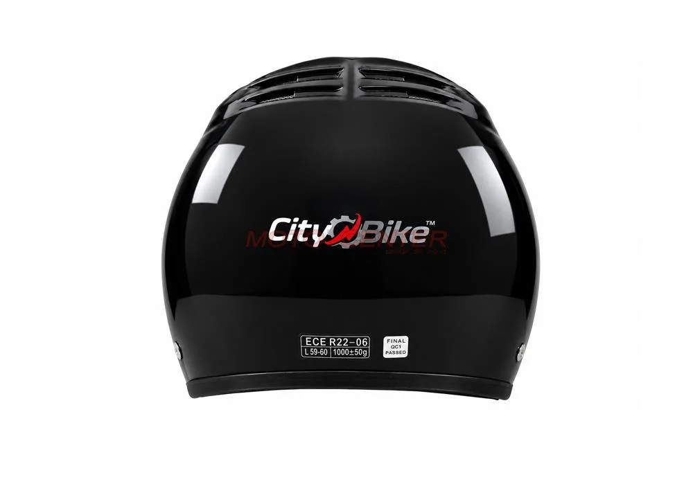 Kask motocyklowy otwarty City-Bike OF819 czarny XL — ujęcie 2
